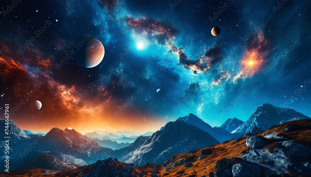 universe with planets universe with planets