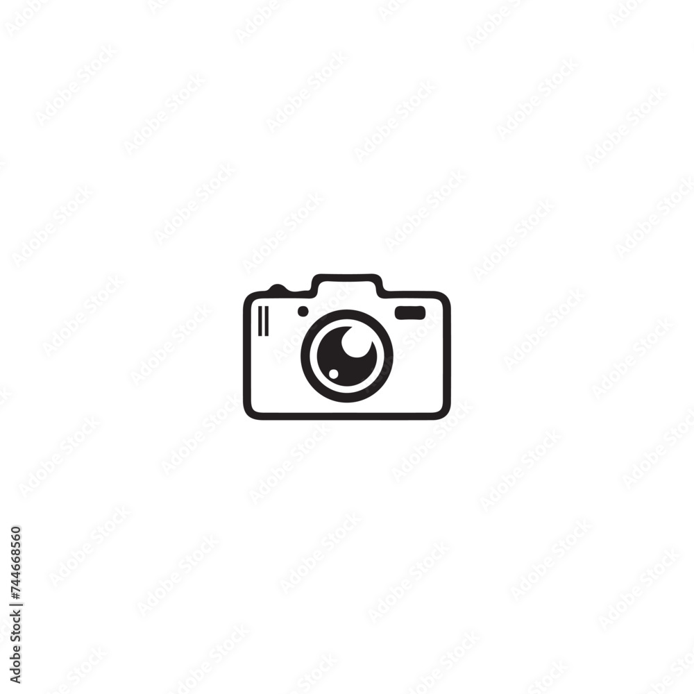 Camera icon isolated on a white background.