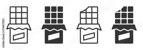 Chocolate Bar Icon. Vector Illustration