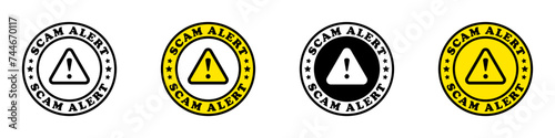 Scam Alert Sign. Vector Illustration
