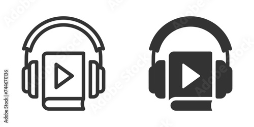 Audio Book Icon. Vector Illustration