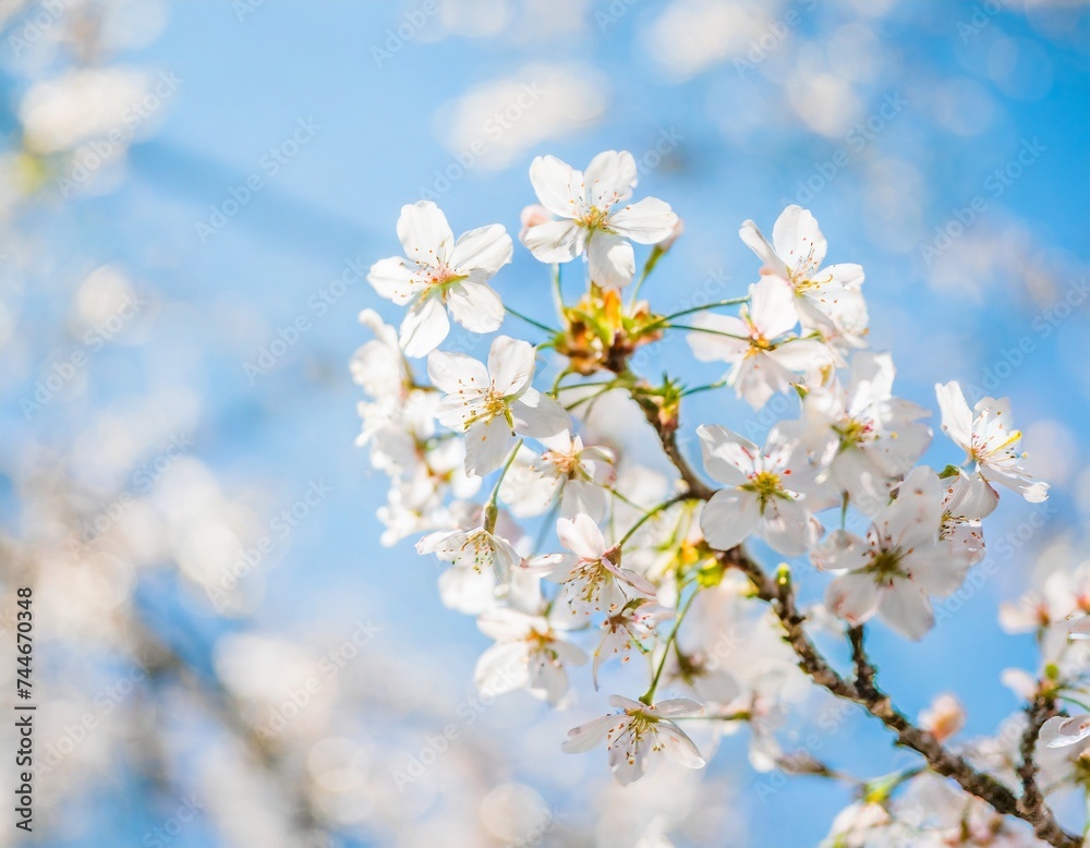 満開の桜 華麗に舞い散る桜の花びら 満開の桜 華麗に舞い散る桜の花びら