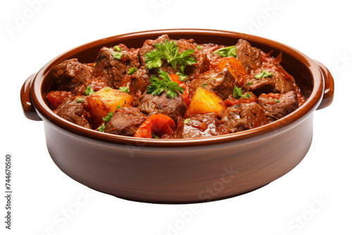 Hungarian Paprika Stew Joy Isolated on Transparent Background, PNG format