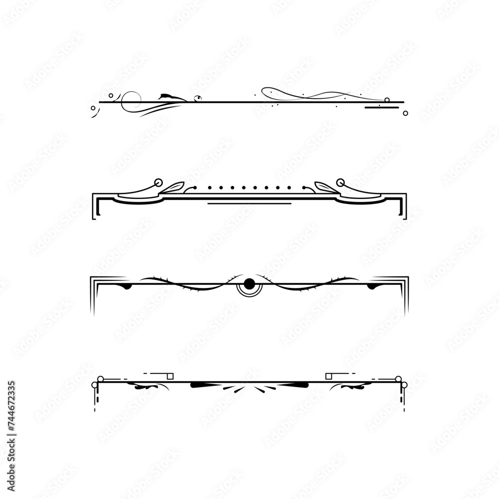 Set Black Simple Line Collection Doodle Border Elements Vector Design Style Sketch Isolated Illustration For Banner Set Black Simple Line Collection Doodle Border Elements Vector Design Style Sketch Isolated Illustration For Banner