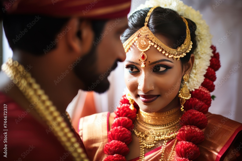 Expressive Eyes and Adorned Hairdo A Beautiful Tamil Nadu Wedding