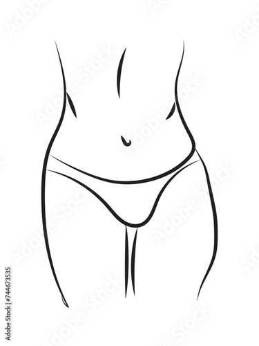 High cut panties icon. Vector sign in simple style isolated on white background. eps10