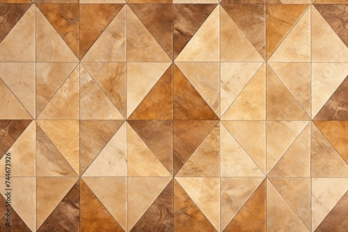 Abstract brown colored traditional motif tiles wallpaper floor texture background
