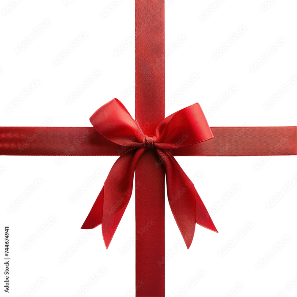 Red gift ribbon bow on white background. With clipping path. Red gift ribbon bow on white background. With clipping path.