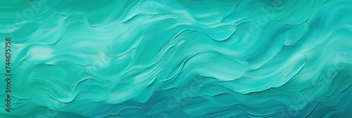 Abstract cyan oil paint brushstrokes texture pattern contemporary painting wallpaper