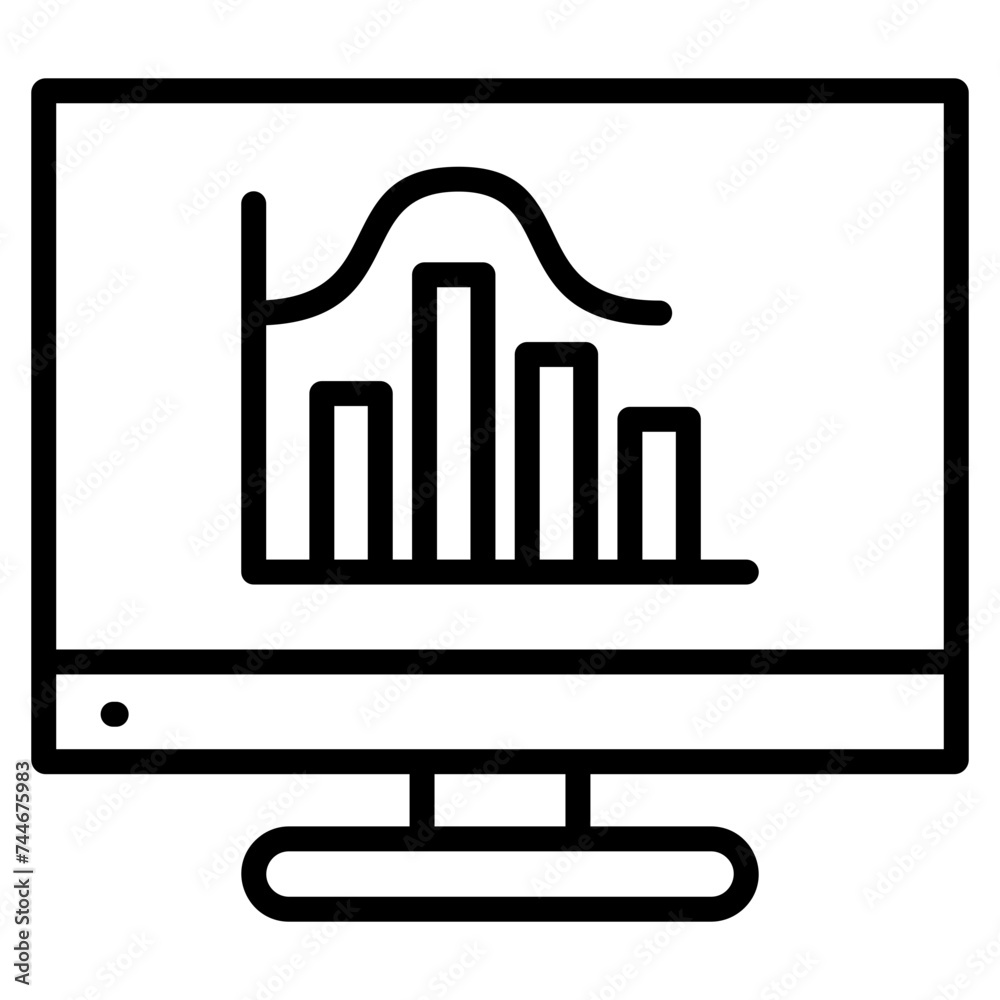 Histogram Icon Element For Design Histogram Icon Element For Design