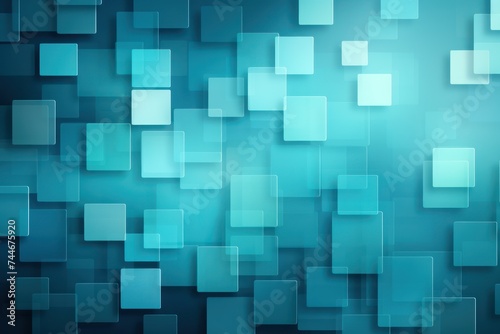 Abstract Cyan Squares design background