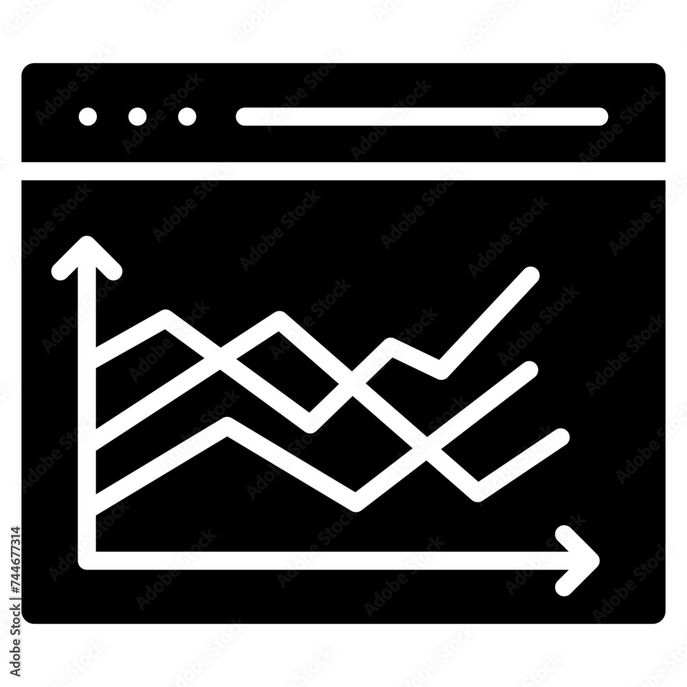 Line Chart Icon Element For Design Line Chart Icon Element For Design