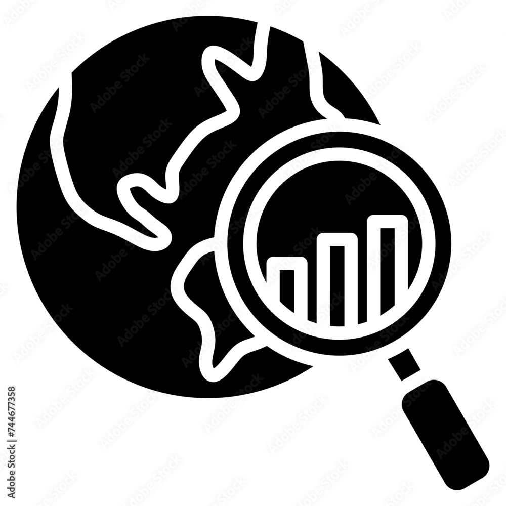 Analytic Globe Icon Element For Design Analytic Globe Icon Element For Design