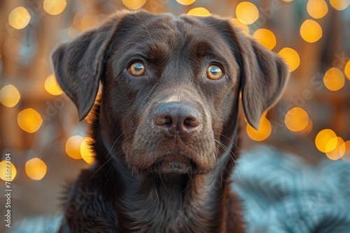 A lively puppy with a light brown coat and striking yellow eyes, belonging to the sporting group, playfully sniffs the air with its adorable snout as it eagerly awaits its owner's return