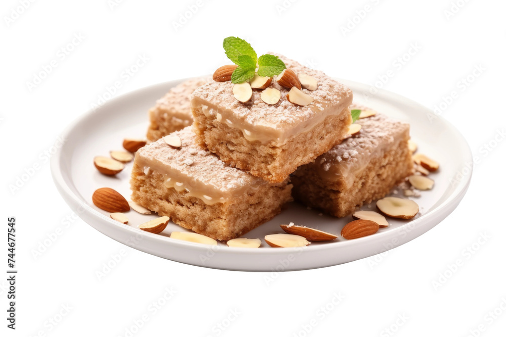 Traditional Sesame Sweet Pleasure Isolated on Transparent Background, PNG format