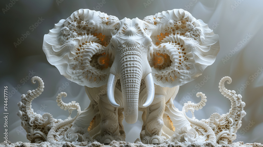 Rzeźba Słonia - obrazy, fototapety, plakaty 