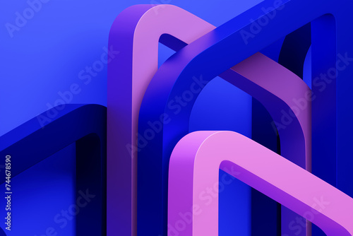 Abstract 3d background wallpaper with colorful lines. Create a visual element for a poster or banner header cover. © Виталий Сова