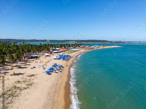 Aerial photo of Praia Do Gunga in Alagoas Northeast of Brazil © Ranilson
