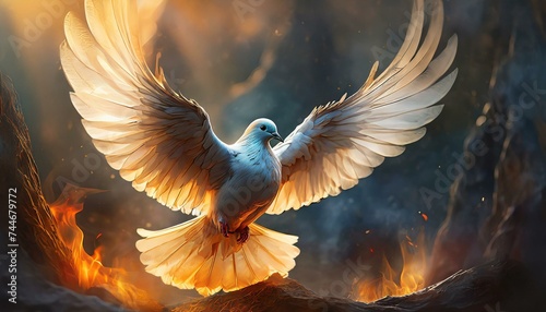 Dove of Peace. Pentecost Sunday photo