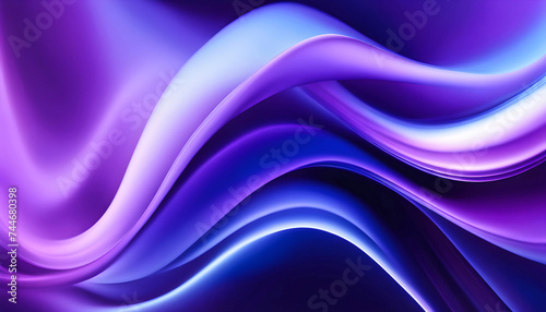 Digital abstract artwork  abstract puffs of smoke with shades of purple and blue  3D effect 