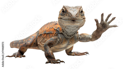 Close Up of Lizard on White Background