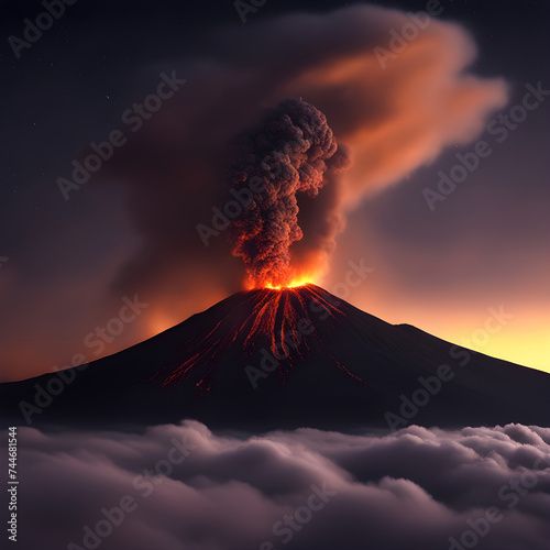 volcano in the sky