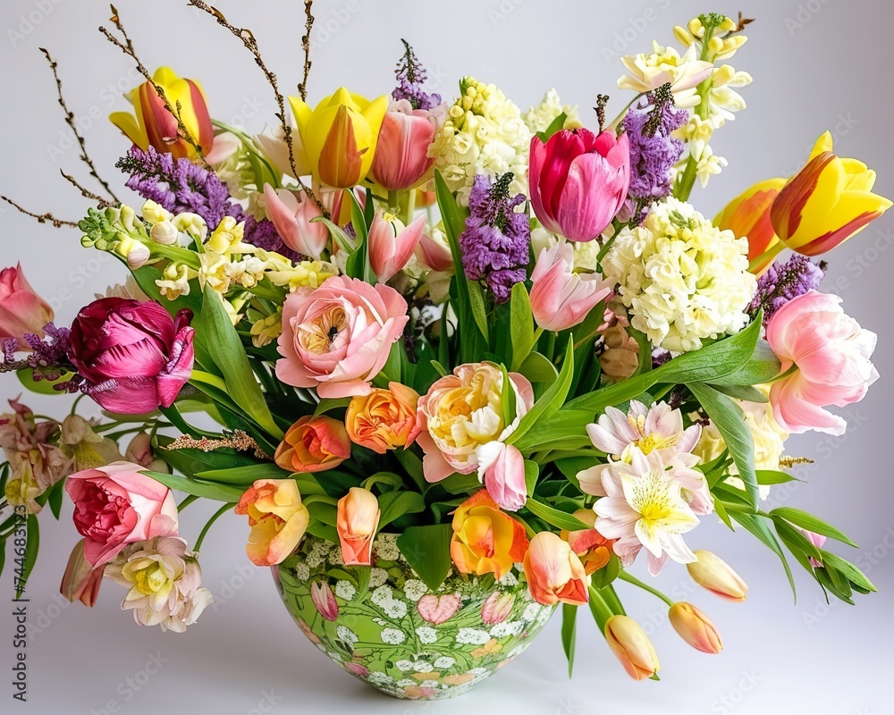 Spring Essence in Floral Arrangements, Blooming Beauty Captured