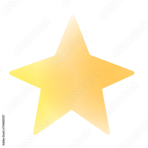 gold star isolated on white background