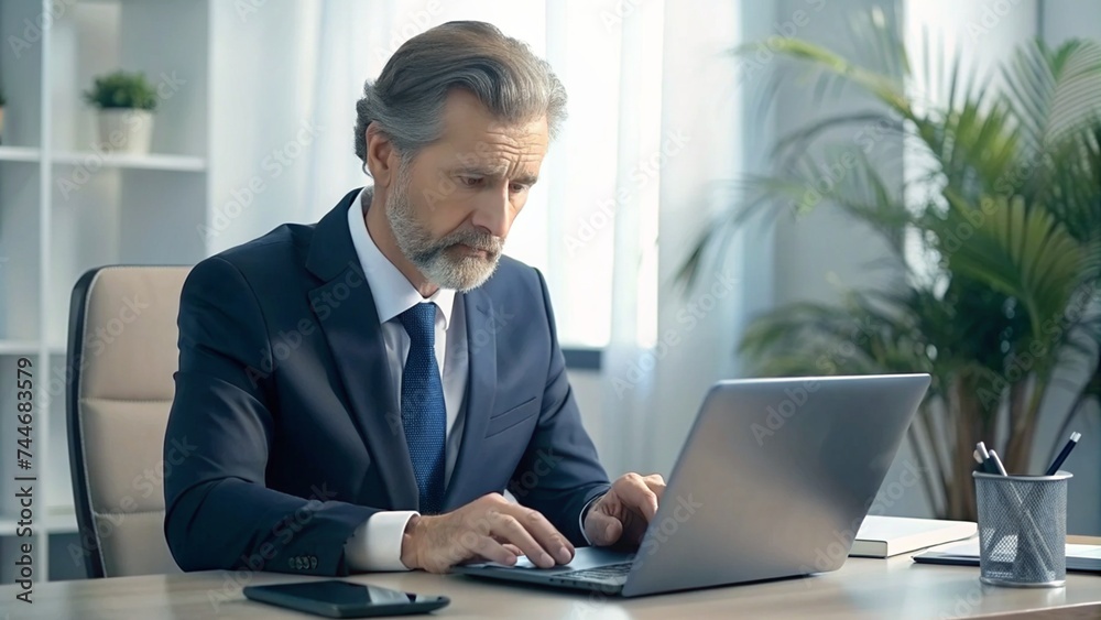 businessman working on laptop computer businessman working on laptop computer