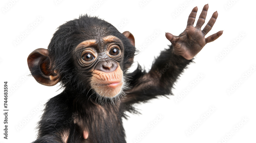Small Monkey Raising Hands Small Monkey Raising Hands