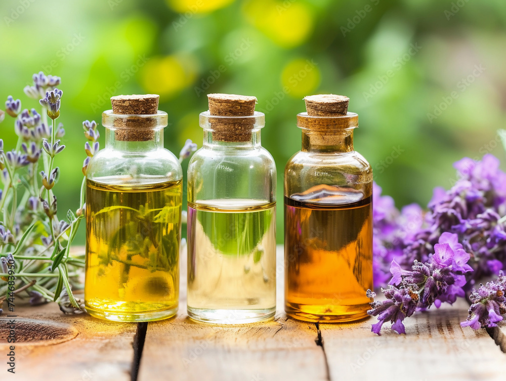 Assortment of Essential Oils with Lavender Assortment of Essential Oils with Lavender