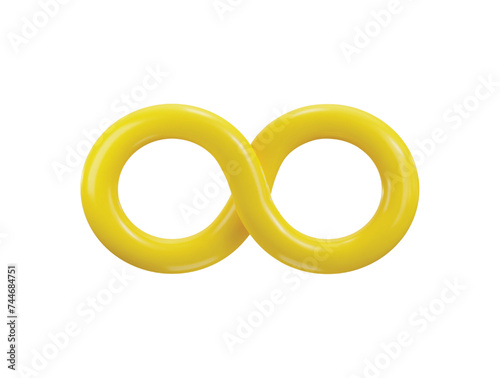 infinity sign 3d rendering vector icon illustration