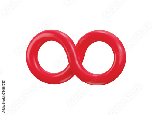 infinity icon 3d rendering vector illustration