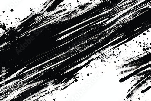 Rustic grunge vector texture with grain and stains. Abstract noise background. Grunge texture. Dirty and damaged. Detailed rough backdrop. Black and white grunge texture. EPS10. © Usama