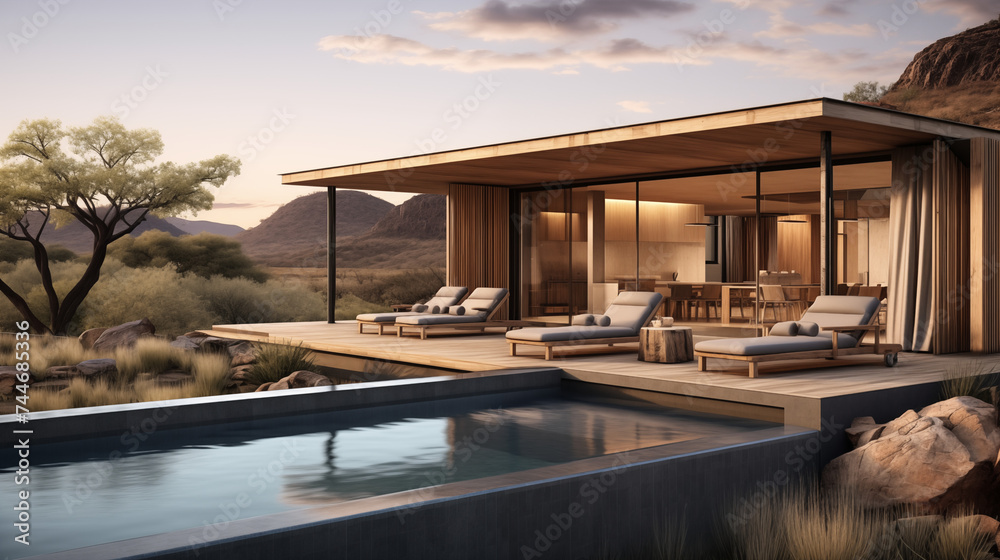 Fototapeta premium Pool in the Hotel