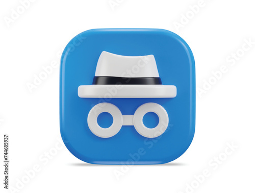 3d data protection on incognito mode icon 