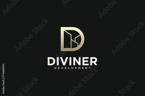 D latter real estate logo