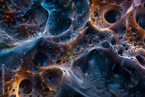 dark colorful foam ultra close up background