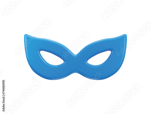 carnival mask icon 3d rendering vector illustration