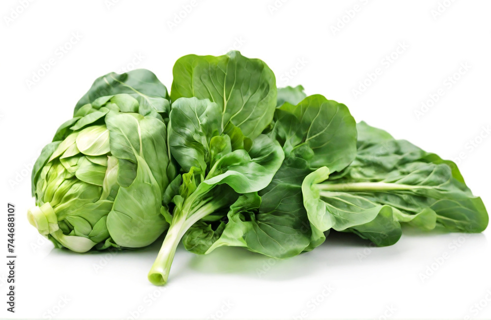 Green Pok Choi on white background Green Pok Choi on white background