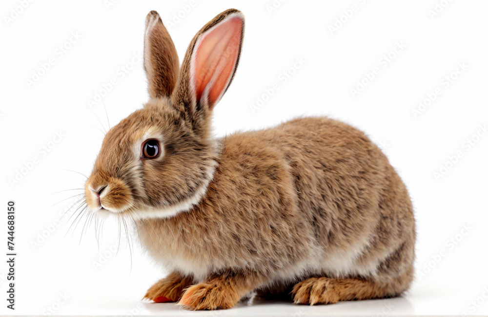 Obraz premium Rabbit isolated, cut out on white background
