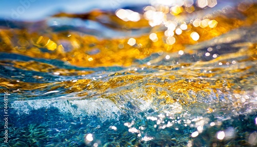 水中写真 キラキラとした美しい光が差し込む水中