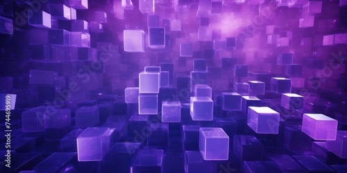 Abstract Lilac Squares design background © Michael