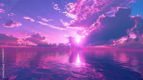 Violet neon glow sky background. colorful sky. Night sky. Purple background © Ilmi