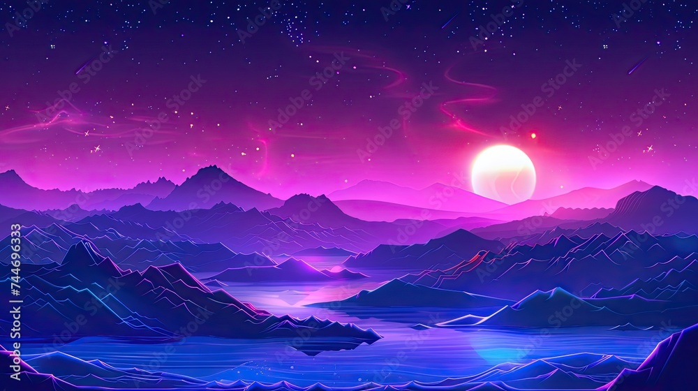 Violet neon glow sky background. colorful sky. Night sky. Purple background Violet neon glow sky background. colorful sky. Night sky. Purple background