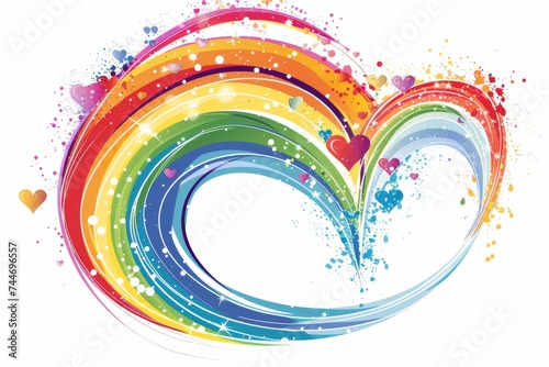 LGBTQ Pride tailor made. Rainbow higgledy piggledy colorful diversity theory diversity Flag. Gradient motley colored legal LGBT rights parade festival resourceful diverse gender illustration photo