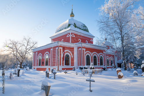 The ancient Church of St. George the Victorious (1790-1808) on a sunny January day. Rybinsk. Yaroslavl region, Russia photo