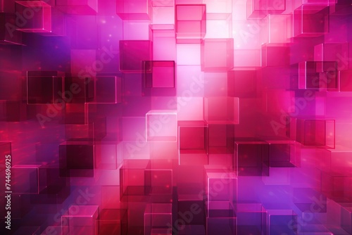 Abstract Magenta Squares design background © Michael