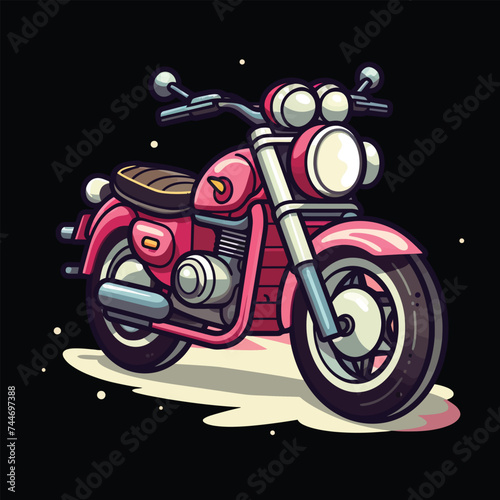 scooter on a red background