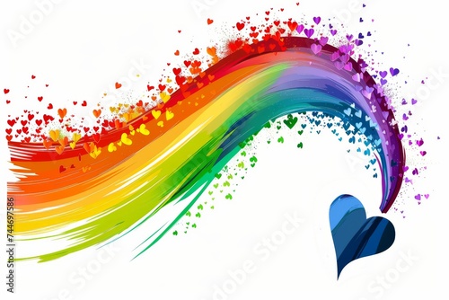 LGBTQ Pride sparkle. Rainbow motif colorful transgender advocacy diversity Flag. Gradient motley colored well being LGBT rights parade festival pronoun acceptance diverse gender illustration